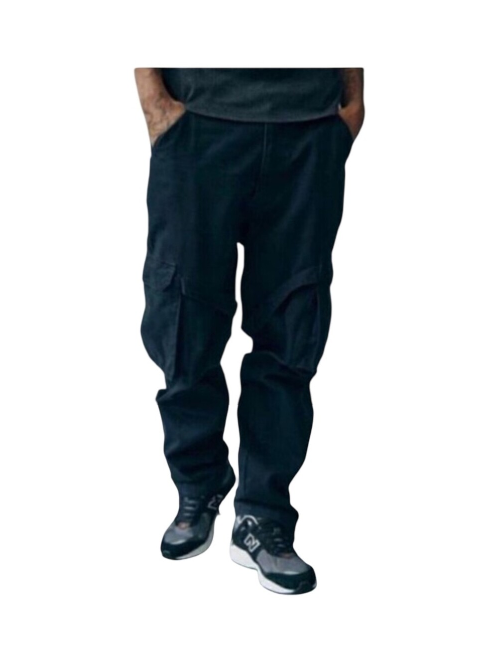 Men's Black Cargo Pants — Classic Utility Style